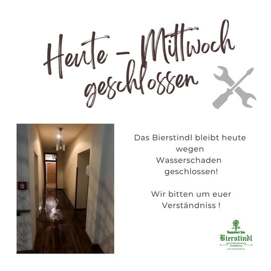 Heute Geschlossen - Wasserschaden Heute Geschlossen - Wasserschaden