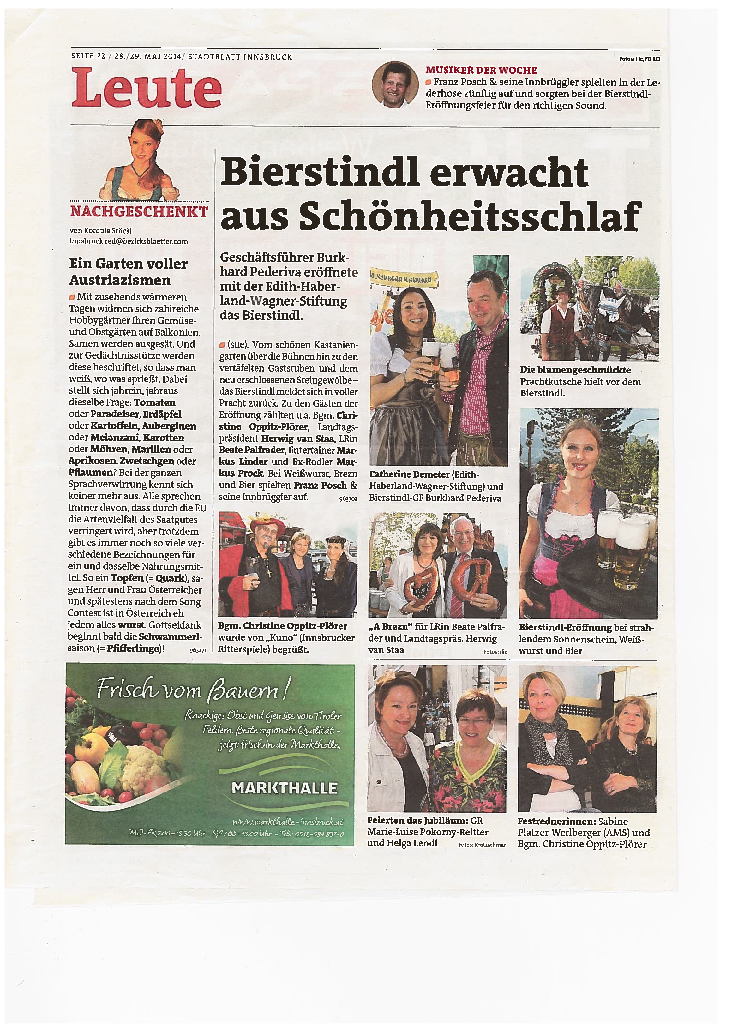 Innsbruck Stadtblatt, Eröffnung 05/2014 