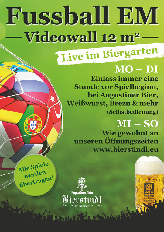 Fussball EM Live im Biergarten